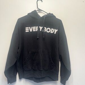 Black Hoodie with 'EVERYBODY' Print